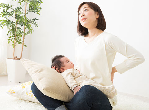 腰痛の妊婦